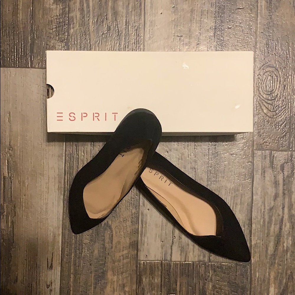 Black Francescas Scalloped Flats